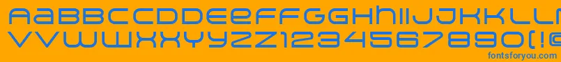 ArkitechMedium Font – Blue Fonts on Orange Background
