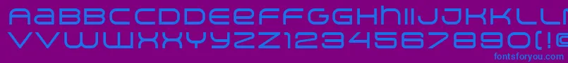 フォントArkitechMedium – 紫色の背景に青い文字