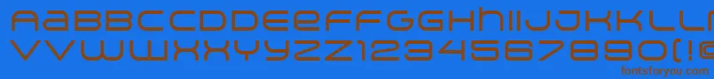 ArkitechMedium Font – Brown Fonts on Blue Background