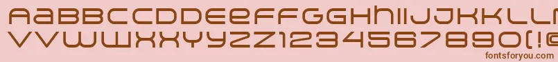 ArkitechMedium-fontti – ruskeat fontit vaaleanpunaisella taustalla