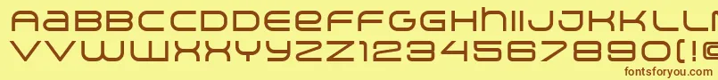 Шрифт ArkitechMedium – коричневые шрифты на жёлтом фоне