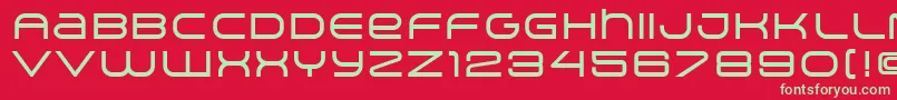 ArkitechMedium-fontti – vihreät fontit punaisella taustalla