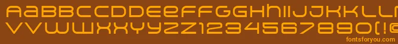 ArkitechMedium-fontti – oranssit fontit ruskealla taustalla