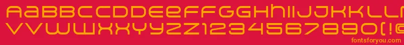 ArkitechMedium Font – Orange Fonts on Red Background