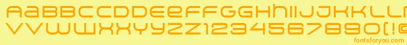 ArkitechMedium-fontti – oranssit fontit keltaisella taustalla