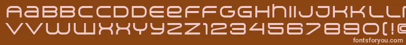 ArkitechMedium-fontti – vaaleanpunaiset fontit ruskealla taustalla