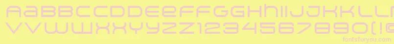 ArkitechMedium Font – Pink Fonts on Yellow Background