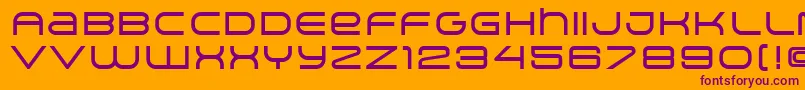 ArkitechMedium Font – Purple Fonts on Orange Background