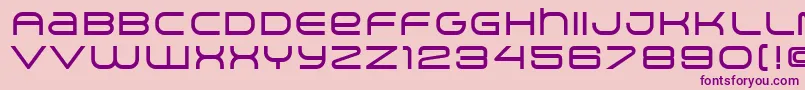 フォントArkitechMedium – ピンクの背景に紫のフォント