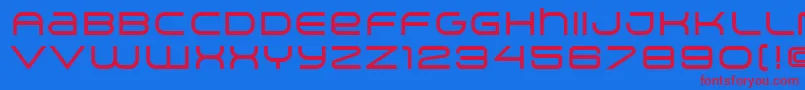ArkitechMedium-fontti – punaiset fontit sinisellä taustalla