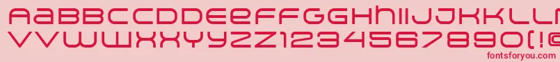 ArkitechMedium-fontti – punaiset fontit vaaleanpunaisella taustalla