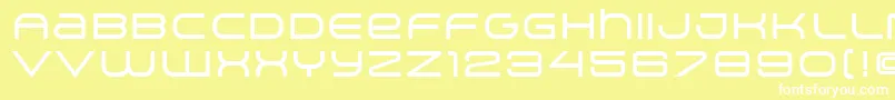 ArkitechMedium-fontti – valkoiset fontit keltaisella taustalla
