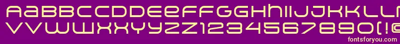 ArkitechMedium-fontti – keltaiset fontit violetilla taustalla