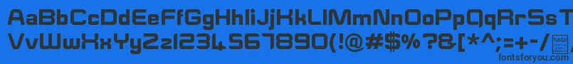 Шрифт ESquareDemo – чёрные шрифты на синем фоне
