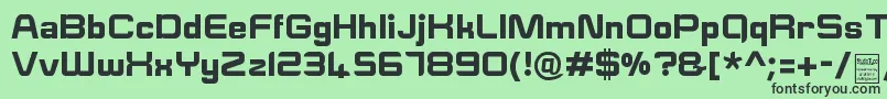 Шрифт ESquareDemo – чёрные шрифты на зелёном фоне