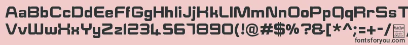 Шрифт ESquareDemo – чёрные шрифты на розовом фоне