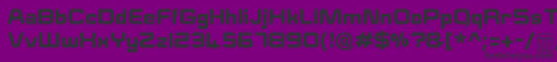 Шрифт ESquareDemo – чёрные шрифты на фиолетовом фоне