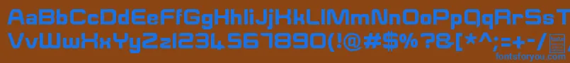 Шрифт ESquareDemo – синие шрифты на коричневом фоне
