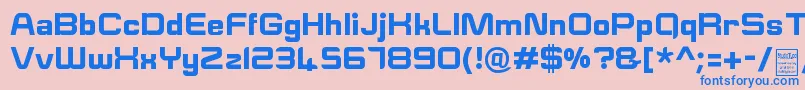 フォントESquareDemo – ピンクの背景に青い文字