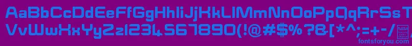 Шрифт ESquareDemo – синие шрифты на фиолетовом фоне