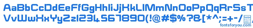 Шрифт ESquareDemo – синие шрифты на белом фоне