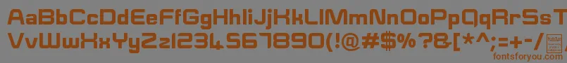 Шрифт ESquareDemo – коричневые шрифты на сером фоне