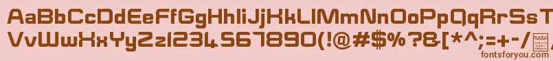 Шрифт ESquareDemo – коричневые шрифты на розовом фоне