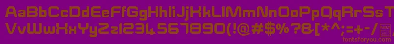 Шрифт ESquareDemo – коричневые шрифты на фиолетовом фоне