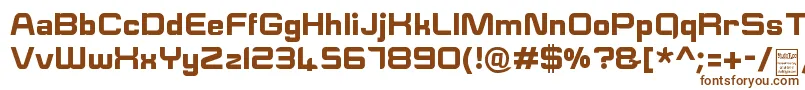 Шрифт ESquareDemo – коричневые шрифты на белом фоне