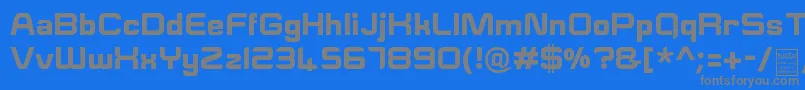ESquareDemo-fontti – harmaat kirjasimet sinisellä taustalla