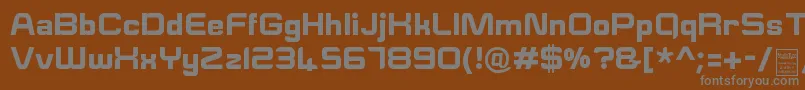 ESquareDemo-fontti – harmaat kirjasimet ruskealla taustalla