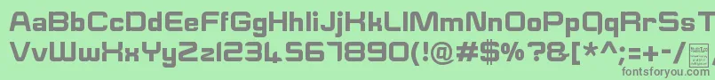 Шрифт ESquareDemo – серые шрифты на зелёном фоне