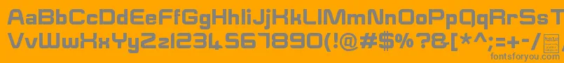 Шрифт ESquareDemo – серые шрифты на оранжевом фоне
