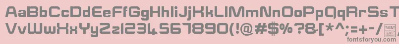 Шрифт ESquareDemo – серые шрифты на розовом фоне
