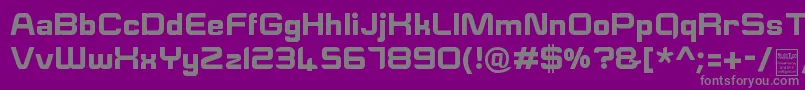 Шрифт ESquareDemo – серые шрифты на фиолетовом фоне