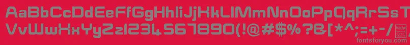 ESquareDemo-fontti – harmaat kirjasimet punaisella taustalla