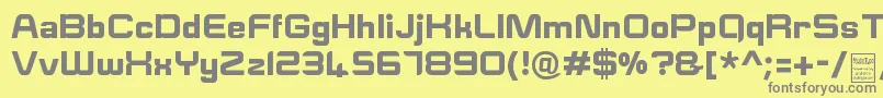 フォントESquareDemo – 黄色の背景に灰色の文字