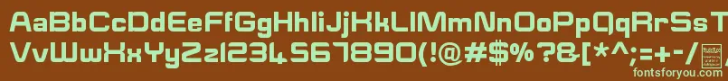 ESquareDemo-fontti – vihreät fontit ruskealla taustalla