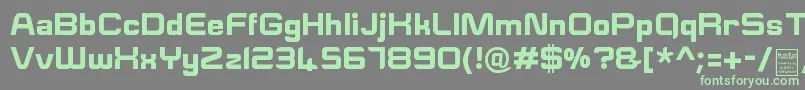 Шрифт ESquareDemo – зелёные шрифты на сером фоне