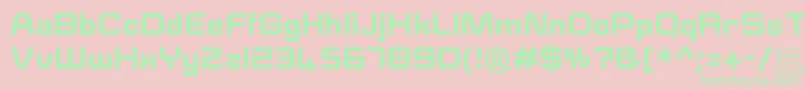 ESquareDemo-fontti – vihreät fontit vaaleanpunaisella taustalla