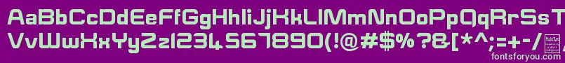 ESquareDemo Font – Green Fonts on Purple Background