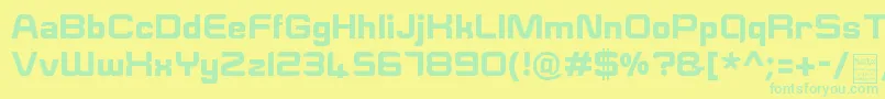 ESquareDemo Font – Green Fonts on Yellow Background