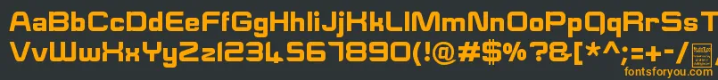 Шрифт ESquareDemo – оранжевые шрифты на чёрном фоне