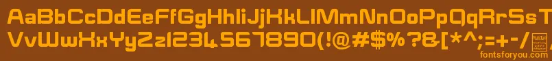 ESquareDemo Font – Orange Fonts on Brown Background