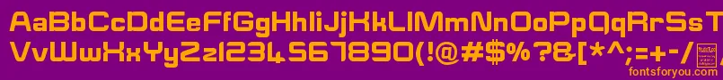 ESquareDemo Font – Orange Fonts on Purple Background