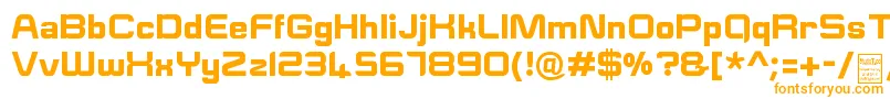 Шрифт ESquareDemo – оранжевые шрифты на белом фоне