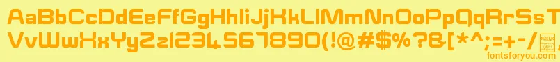 Шрифт ESquareDemo – оранжевые шрифты на жёлтом фоне