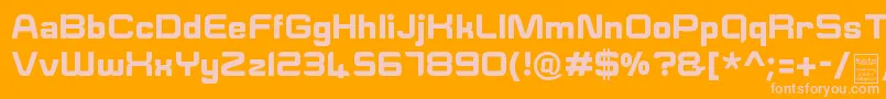 Шрифт ESquareDemo – розовые шрифты на оранжевом фоне