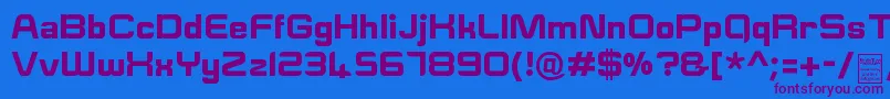 Шрифт ESquareDemo – фиолетовые шрифты на синем фоне