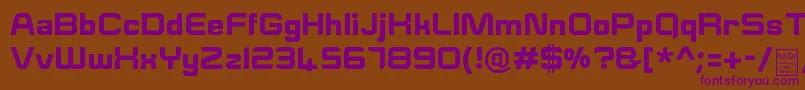 Шрифт ESquareDemo – фиолетовые шрифты на коричневом фоне